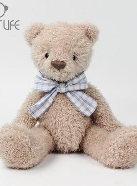 softlife绅士熊萝莉女生小熊公仔毛绒玩具仿真长条可爱灰色熊猫