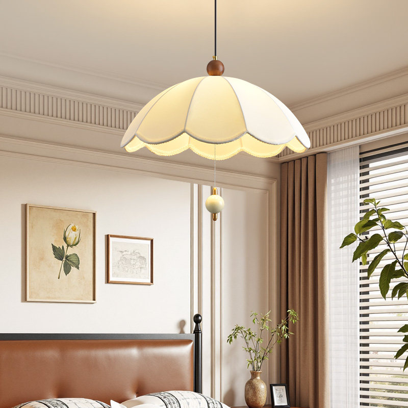 法式布艺吊灯主卧室灯书房高级感复古温馨浪漫花瓣灯休闲吧茶楼,家装灯饰光源,卧室/书房吊灯,淘宝优惠券,粉丝福利购,淘宝优惠卷