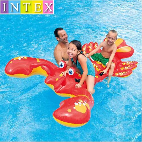 intex新款双人大龙虾充气坐骑 婚纱摄影道具成人游泳浮排动物座骑