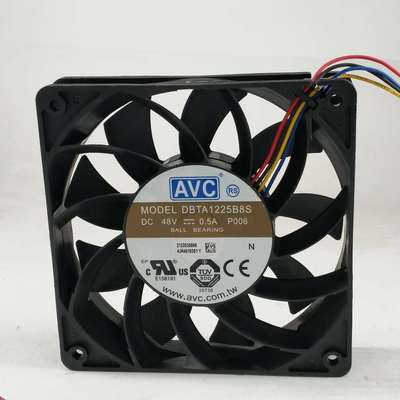 原装AVC 12025 12CM工业风扇 大风量 48V 0.5A DBTA1225B8S