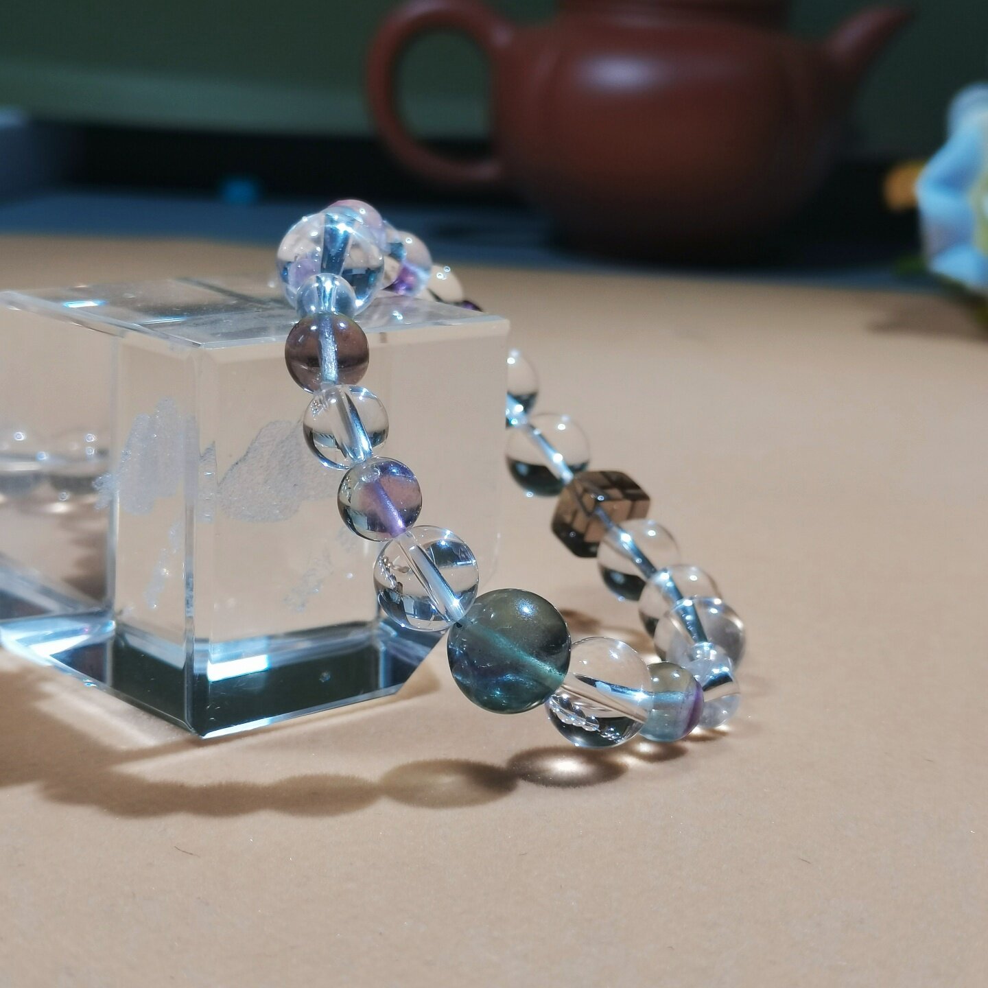 处女座专属手链天然白水晶设计感