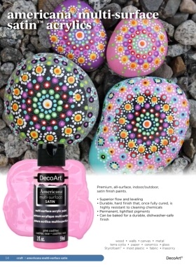 DA500-520美国原装进口Decoart石膏陶瓷手工艺多用途彩绘丙烯颜料