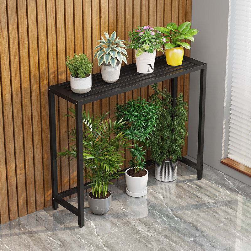 铁艺阳台花架空调外机置物架庭院绿植盆景架全铁室外露天盆景展架