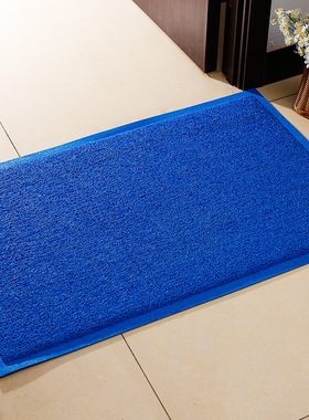 蓝色无字除尘地垫出入平安进门垫入户门垫子欢迎光临迎宾地毯定制