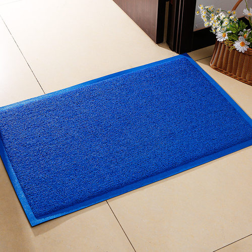 蓝色无字除尘地垫出入平安