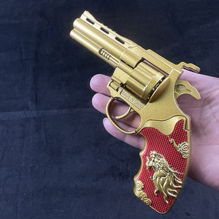 全金属合金金龙侧开左轮砸炮枪砸响炮火炮子枪怀旧动漫儿童玩具枪