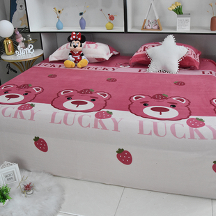 2024新款加厚牛奶绒大炕单2米3米3.5米保暖毛毛大床单农村火炕单