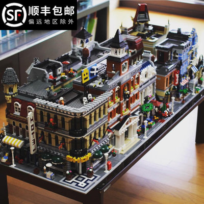 街景积木城市建筑模型玩具