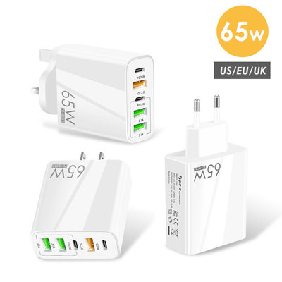 PD 65W 3USB TypeC quick charge adapter charger plug