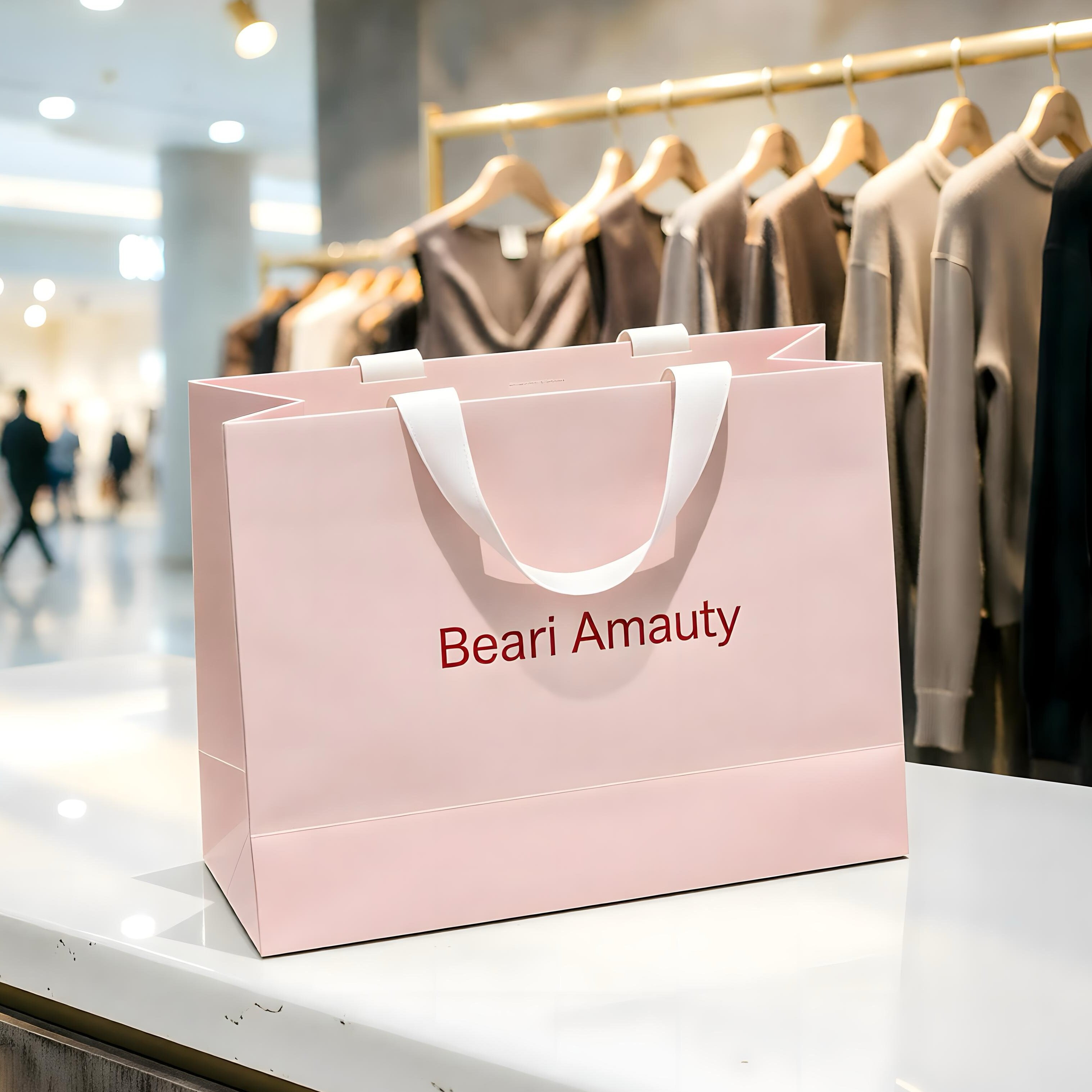 高端服装店手提袋定制衣服包装高级感纸袋印刷logo女装店购物袋子