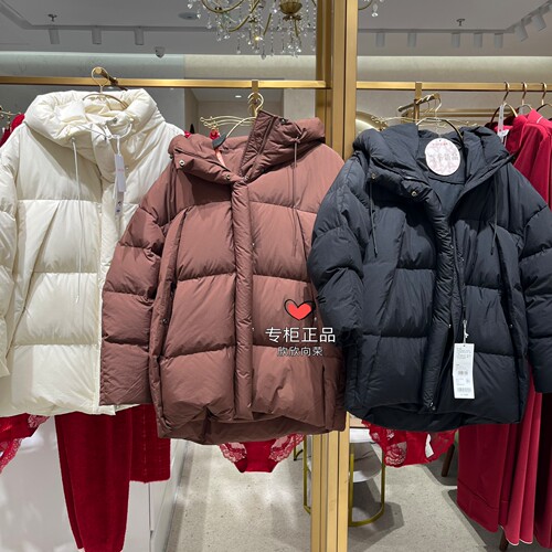 AIMER MOVE爱慕运动25年冬季新品中长款廓形宽松羽绒服MOTP0050女