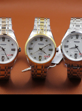 精铁时8038手表自动机械表商务男表防水日历女表钢带情侣表