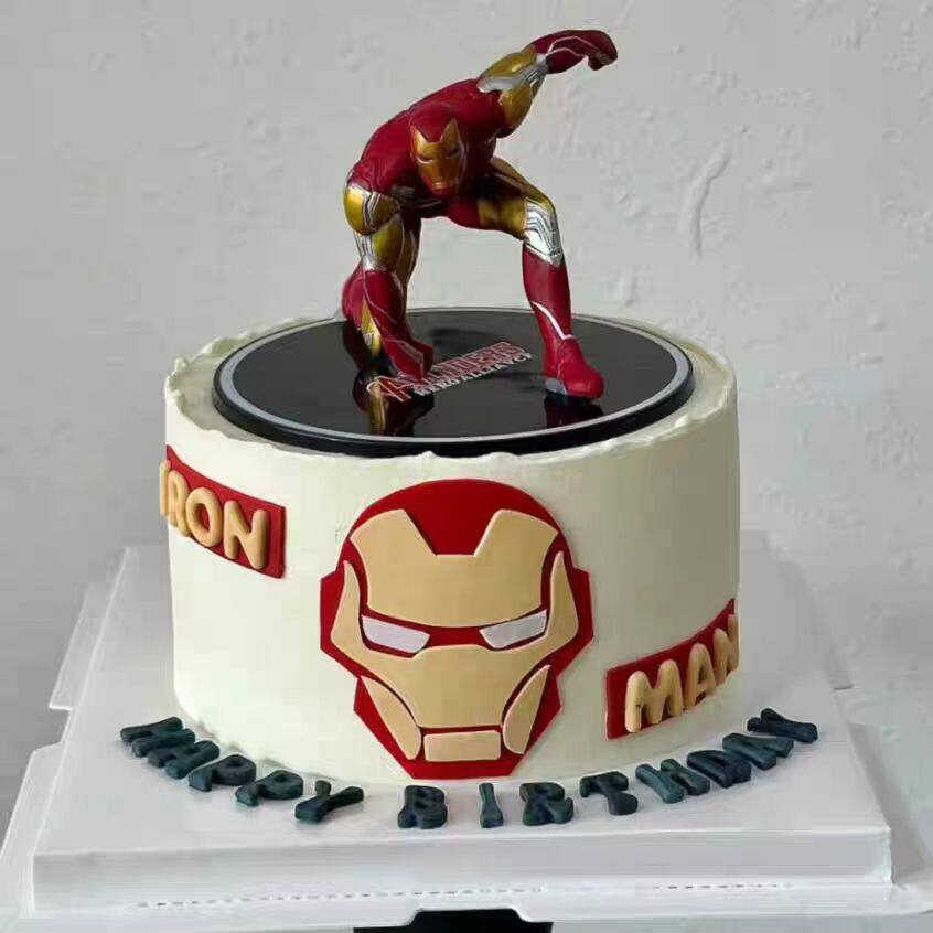 复仇超级英雄蛋糕装饰品摆件卡通儿童男孩生日派对甜品台装扮插件