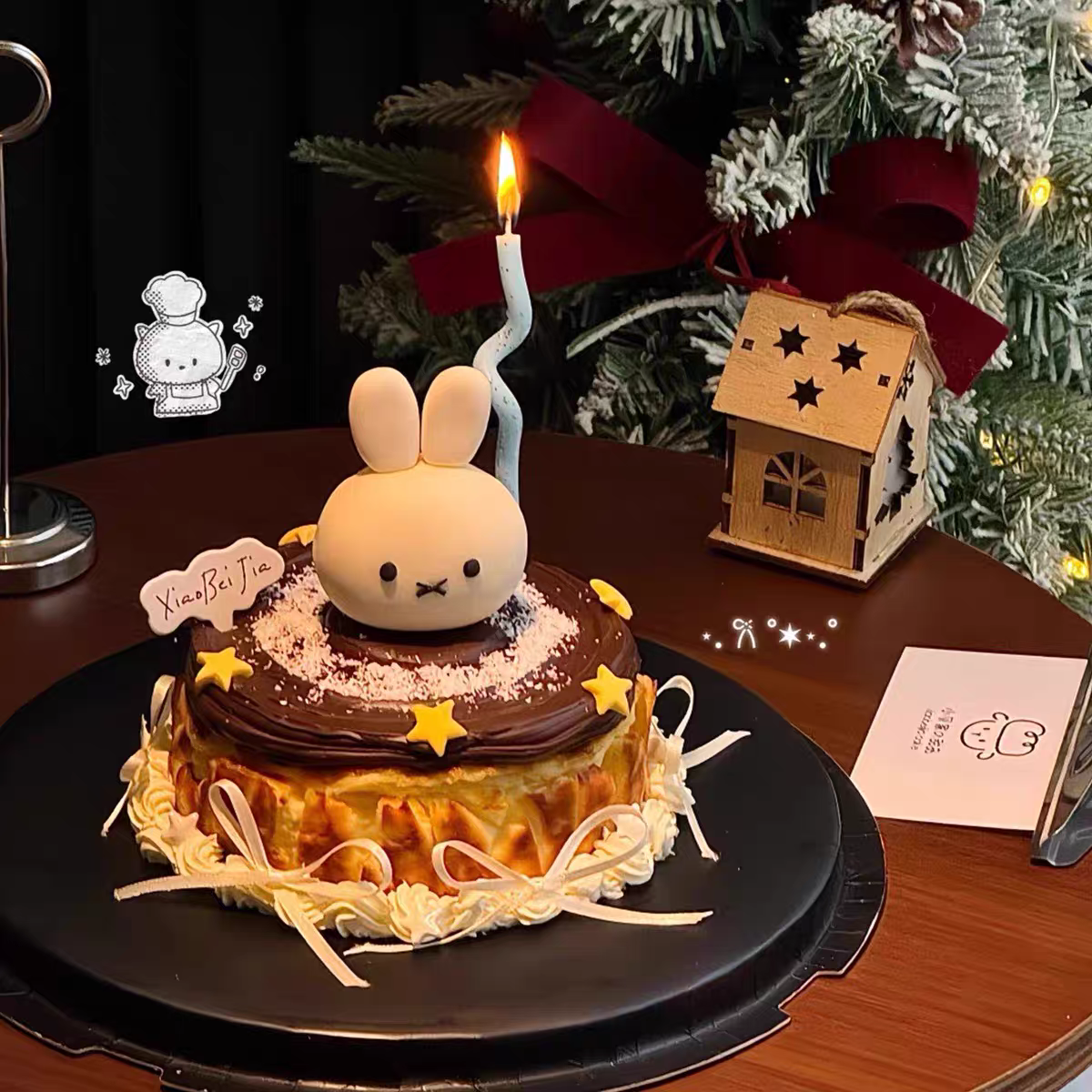 2026网红巴斯克立体兔子脑袋节日烘焙甜品装扮米菲兔蛋糕装饰摆件,节庆用品/礼品,蛋糕/烘焙装饰用品,淘宝优惠券,粉丝福利购,淘宝优惠卷