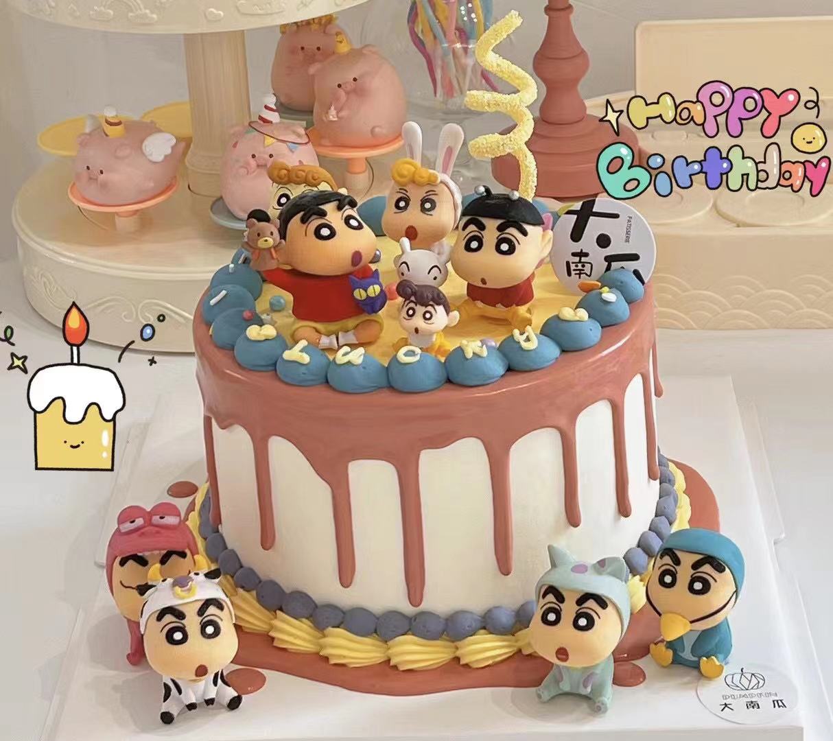 卡通可爱粗眉毛小男孩摆件