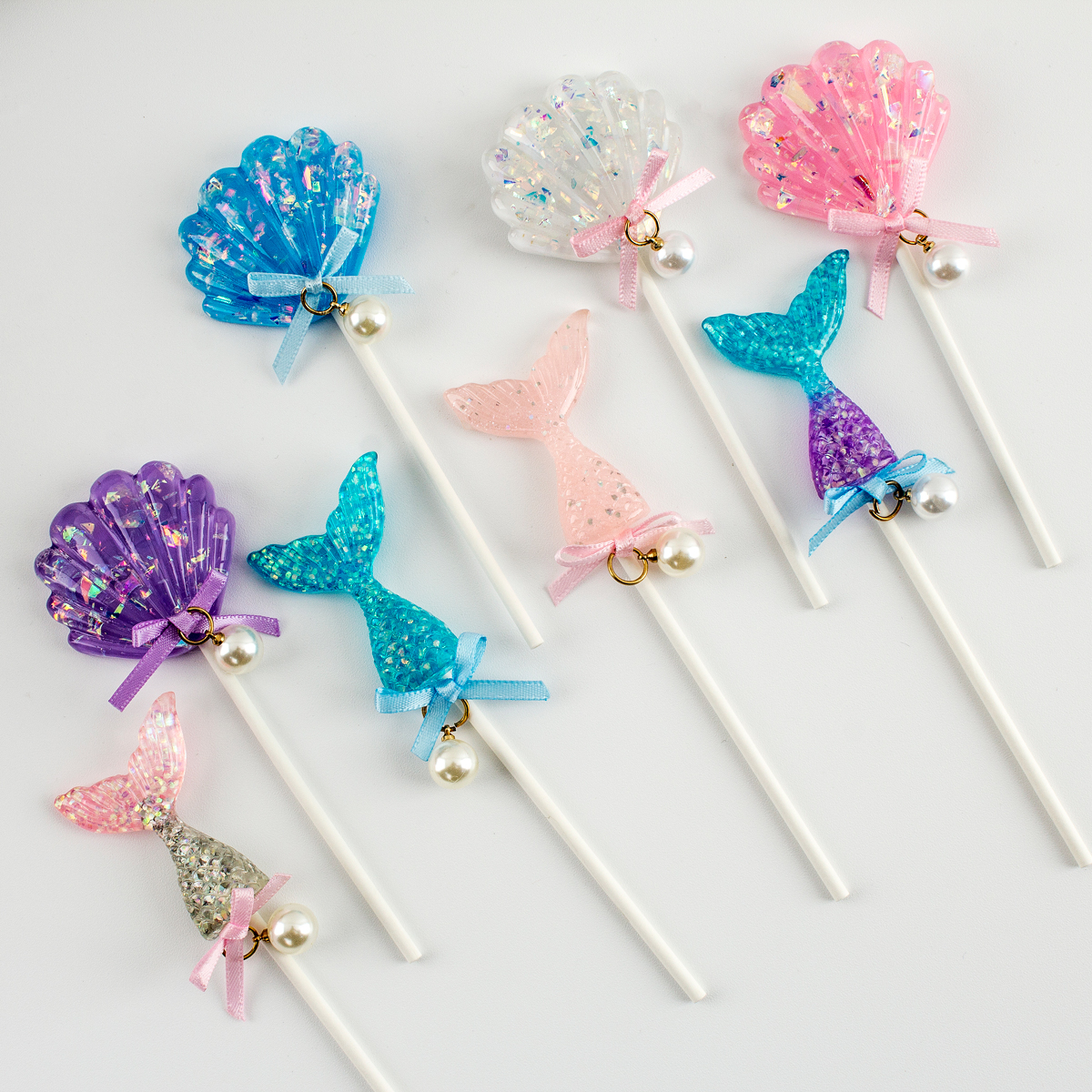 挂珠贝壳美人鱼蛋糕装饰插件