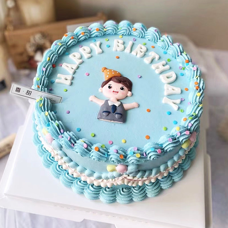 烘焙软陶人偶儿童装扮生日蛋糕