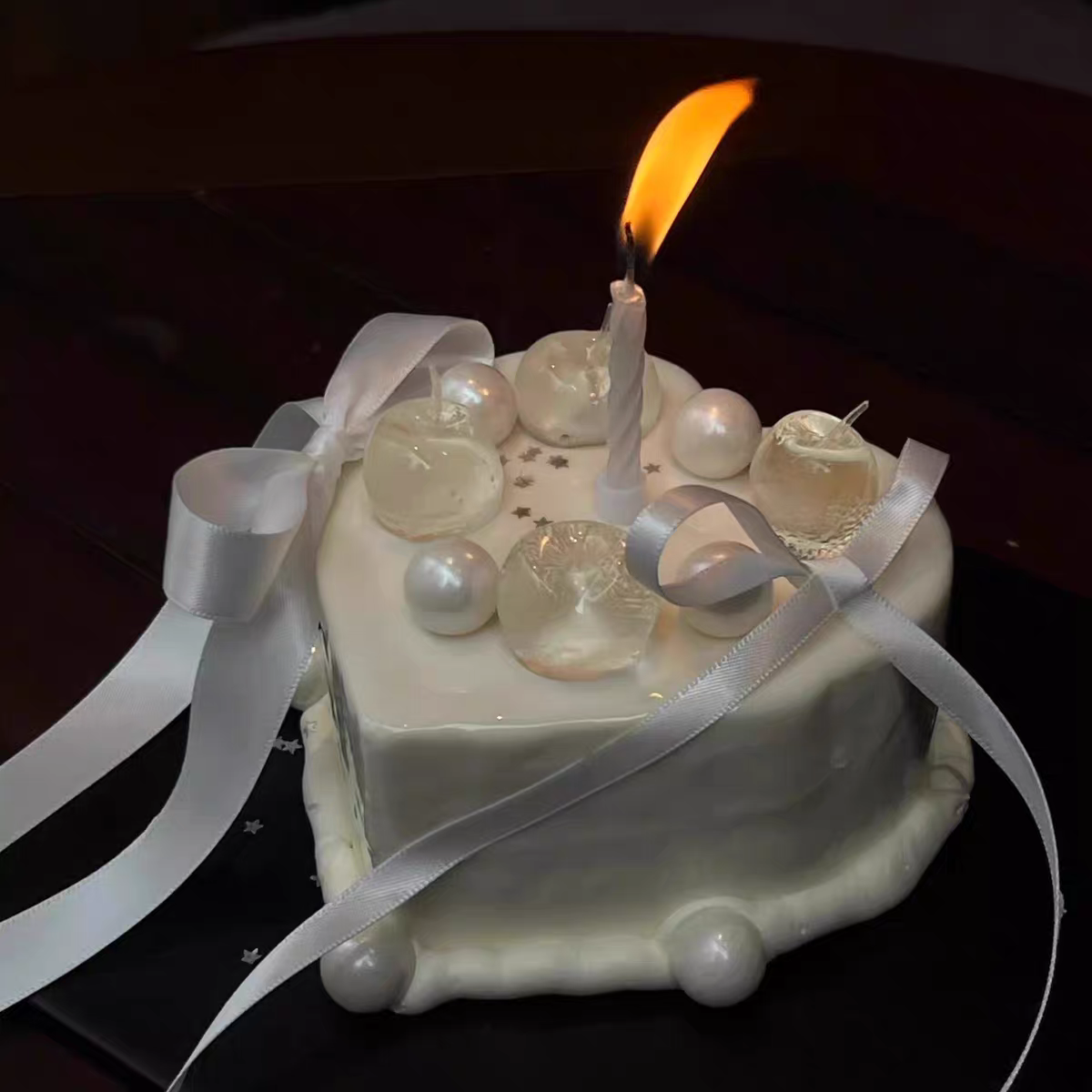 樱桃蛋糕装饰硅胶模免熬艾素糖螺旋蜡烛插件ins风可爱透明水晶糖