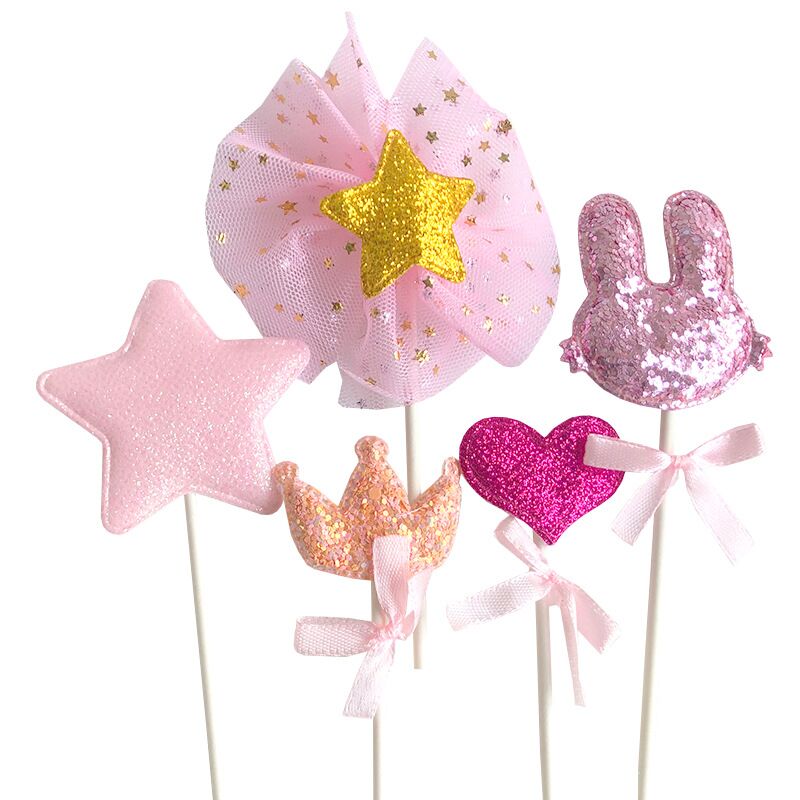 可爱兔子星星皇冠5件套