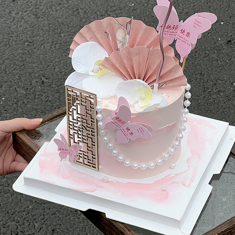 母亲节新中式国风蛋糕装饰