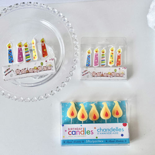 彩色火焰蜡烛蛋糕装饰