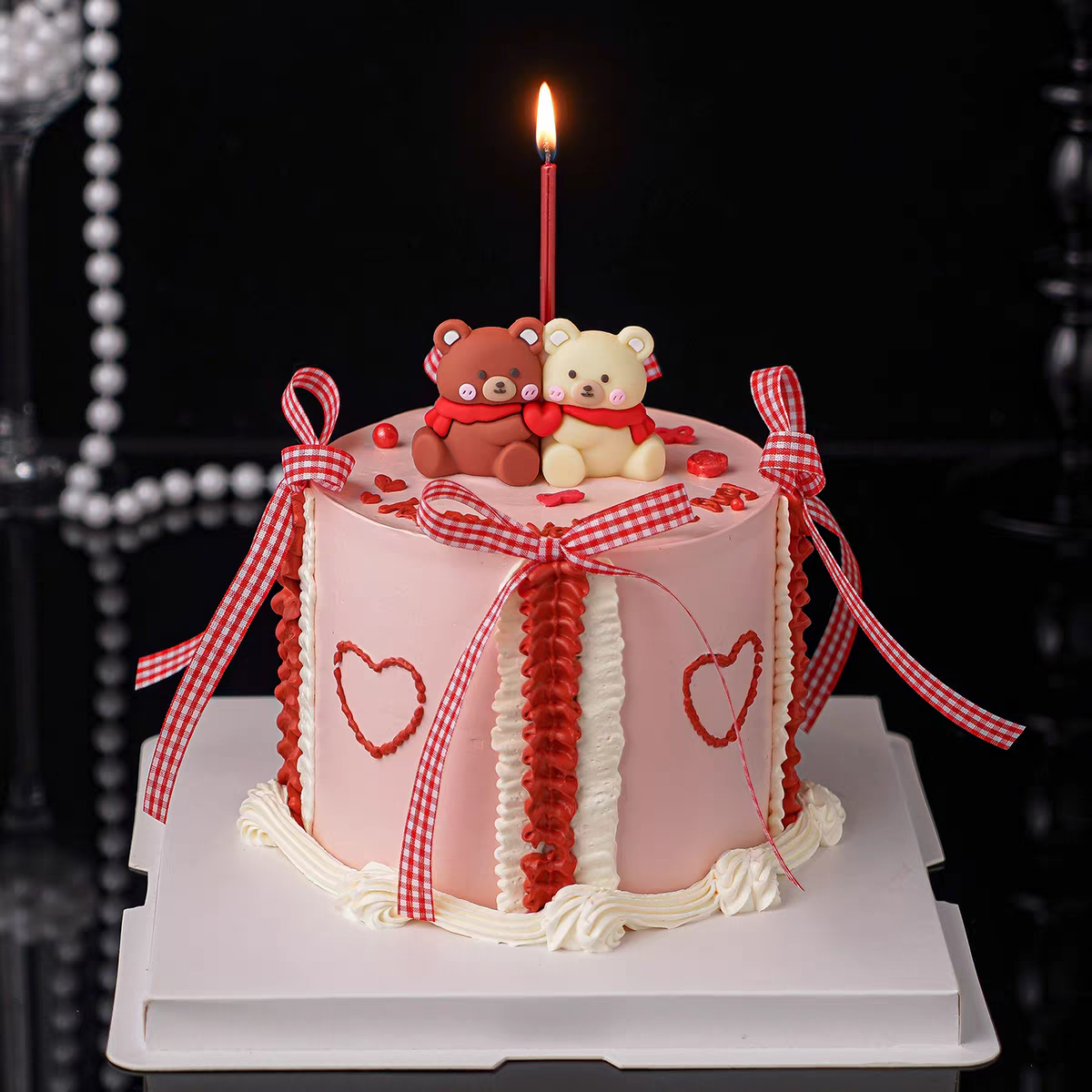 2.14红围巾连体小熊情人节快乐情侣纪念日告白装扮蛋糕装饰摆件,节庆用品/礼品,节日装扮用品,淘宝优惠券,粉丝福利购,淘宝优惠卷