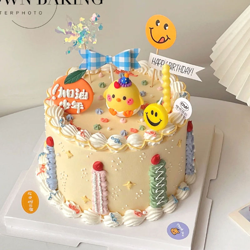烘焙蛋糕装饰可爱鸡宝宝摆件