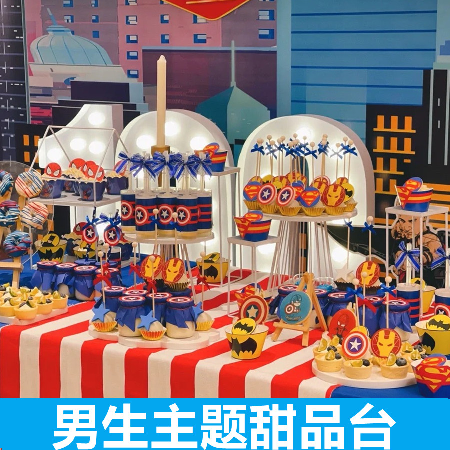 蜘蛛侠男生主题蛋糕装饰图片