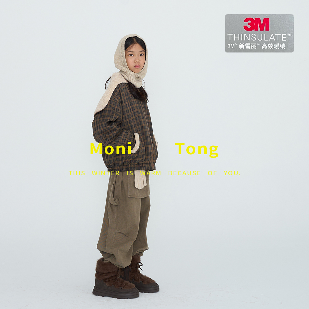 monitong女夹棉冬季帽子可变化
