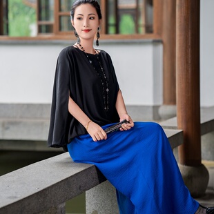 艾翕甄选【蓝色妖姬】休闲长裤ZX24131-1