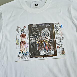 80S老式美国西部美洲印第安骷髅男女款短袖T恤复古圆领vintageTEE