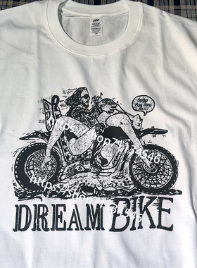 你很机车炸街男士街头复古摩托车艺术短袖T恤摇滚西海岸帮派风格T