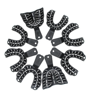 牙科全口无牙颌托盘热塑形初印模取模托盘全口吸附性义齿牙托黑色