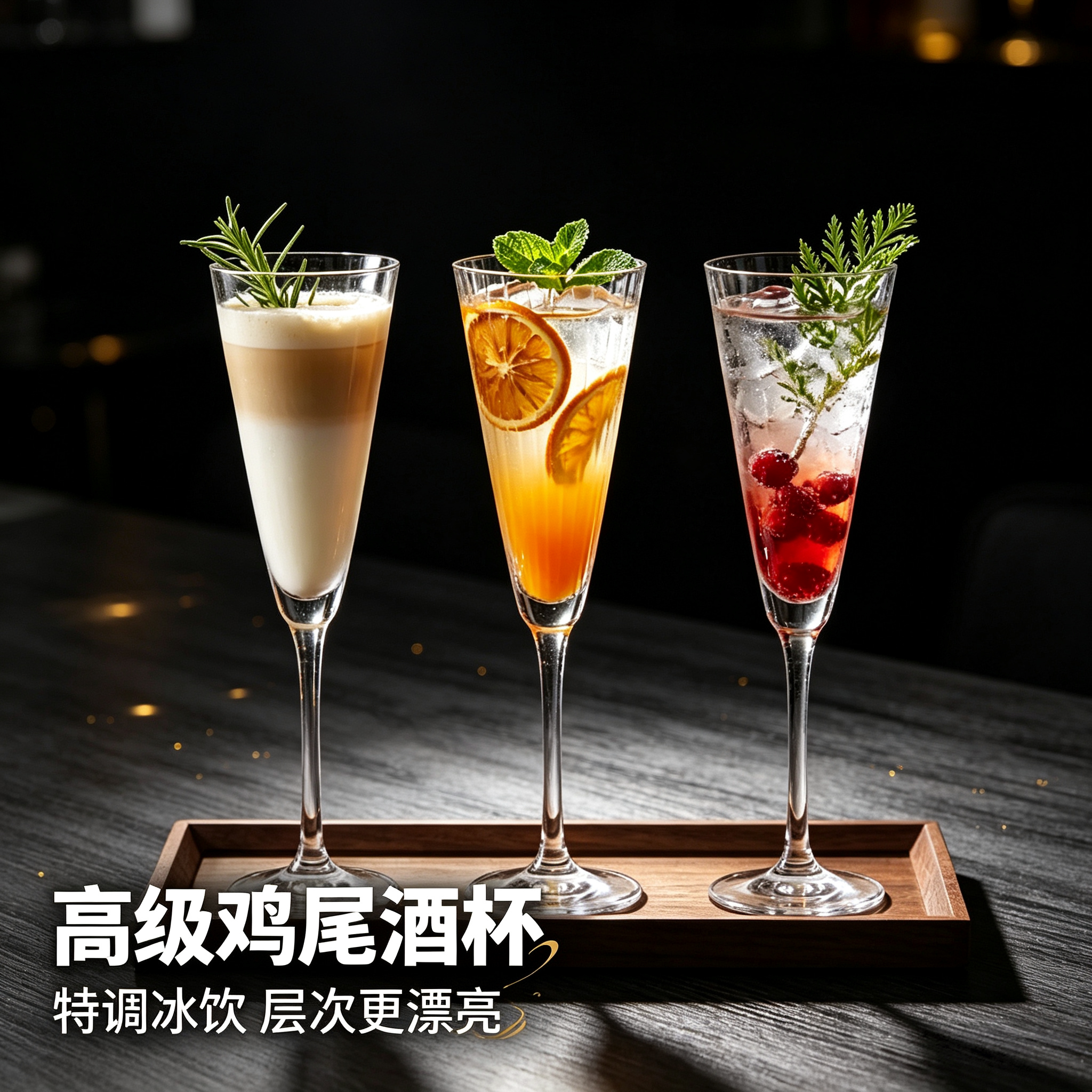 高级水晶长脚鸡尾酒杯特调冰饮杯