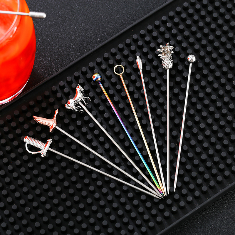 马天尼不锈钢ktv橄榄调酒水果签