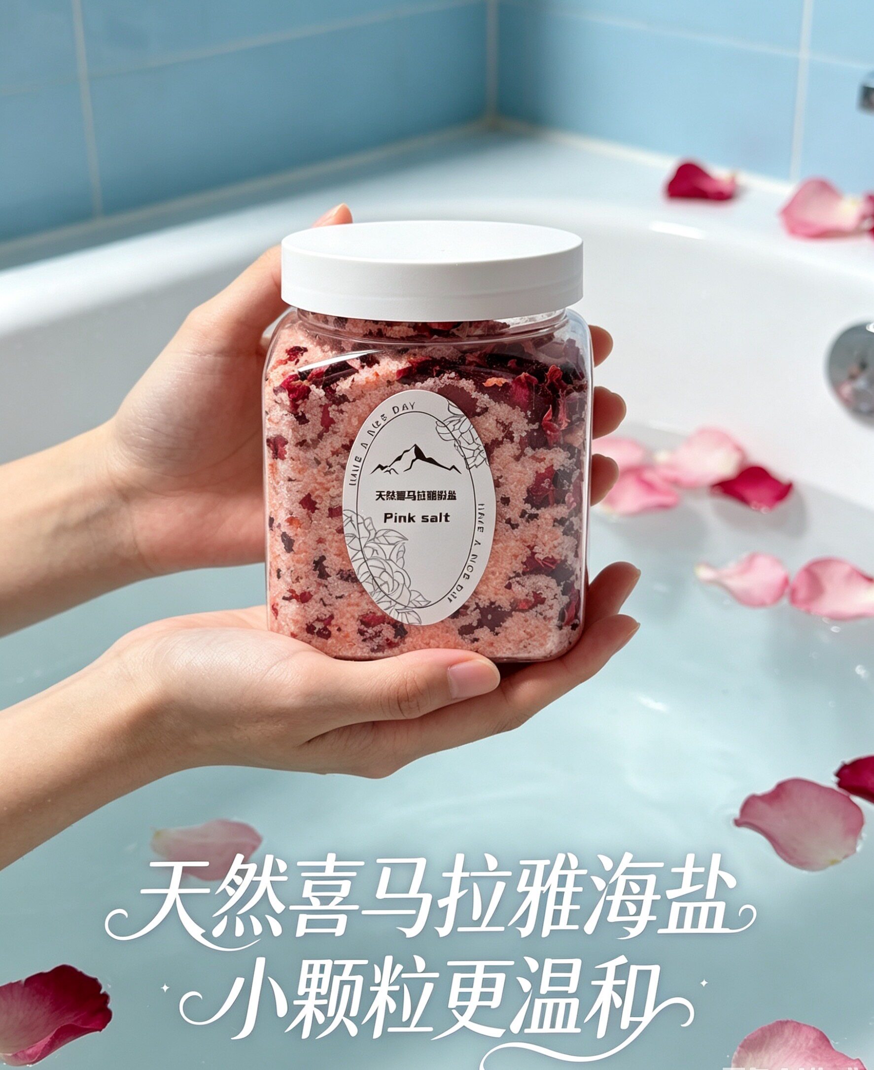 喜马拉雅玫瑰盐 浴盐 天然海盐粉盐红盐磨砂盐泡澡专用浴盐磨砂膏