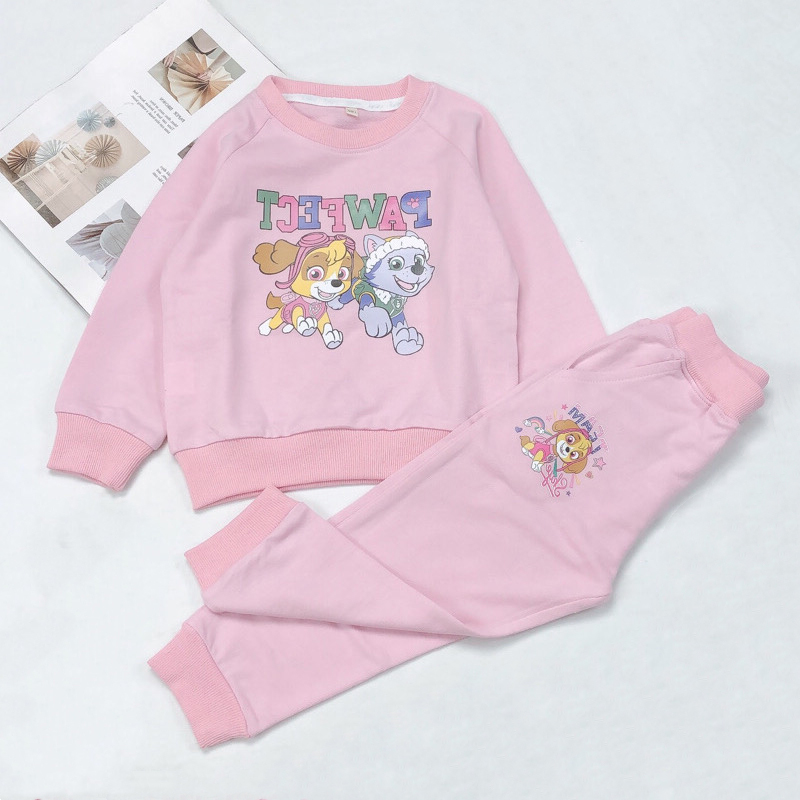 女童套装春秋款纯棉卫衣运动裤女宝宝汪汪队天天衣服春装两件套潮