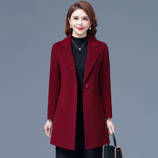 双面羊毛大衣女气质中长款 2025年新款 秋冬小个子双面呢毛呢外套女