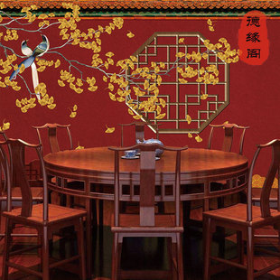 中国风故宫红墙纸3D古风国潮火锅店背景墙壁纸拍摄餐厅复古装饰画