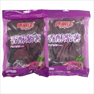 连城地瓜干德丽佳香酥紫薯番薯干红紫脆片脆条休闲零食500克