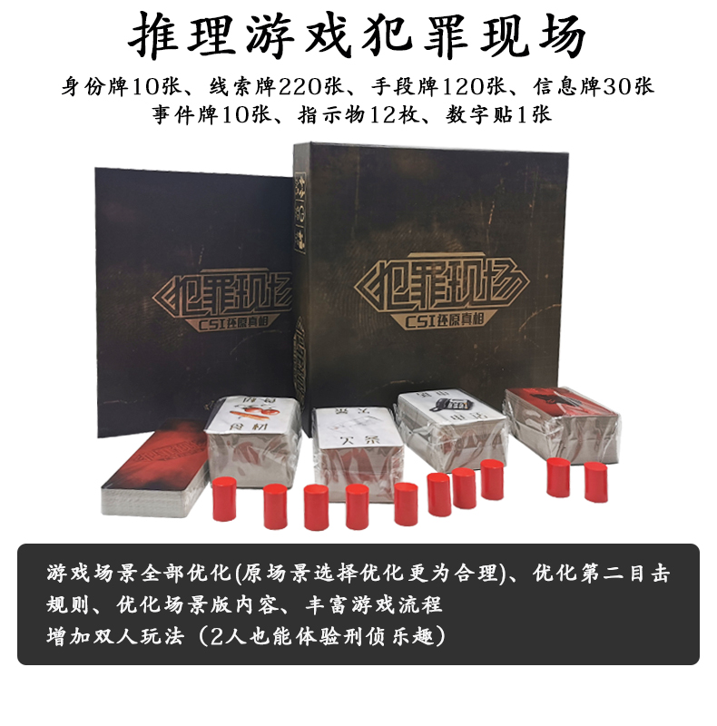 正版犯罪现场谁是凶手桌游卡牌家庭聚会多人休闲成人益智推理游戏