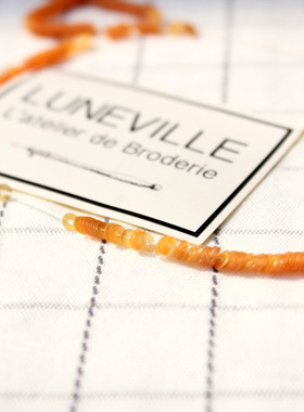 LUNEVILLE 台湾进口3mm橙色半透明平片 20cm一串