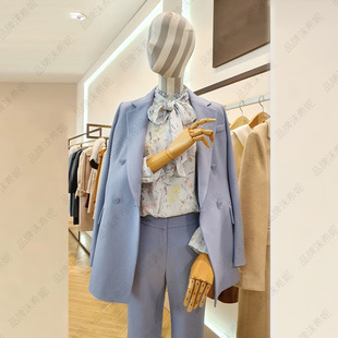 2024春秋新款时尚网红双排扣小西装外套休闲chic潮流九分裤套装女