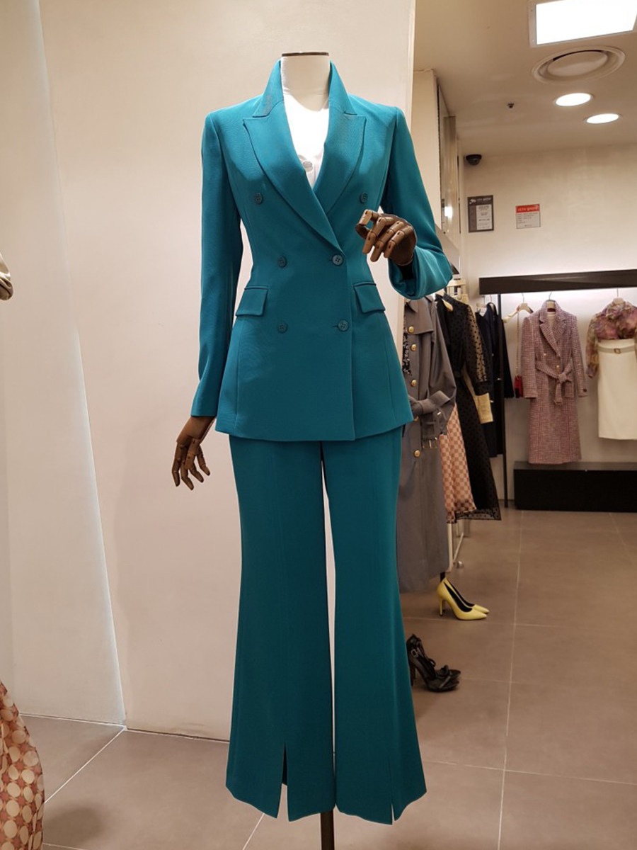 여성을위한 유행과 고급 허리 슬리밍 정장 바지 정장 2024 새로운 가을 착용 기질 캐주얼 다목적 정장