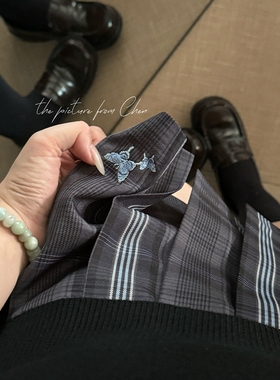 北璃酱日系jk制服燕尾蝶原创正版百褶高腰半身裙校供女学生短裙子