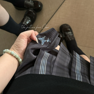 百褶高腰半身裙校供女学生短裙子 北璃酱日系jk制服燕尾蝶原创正版