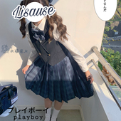 北璃酱日系正版 jk制服青石格裙海苔半身百褶短裙校供女学院风套装