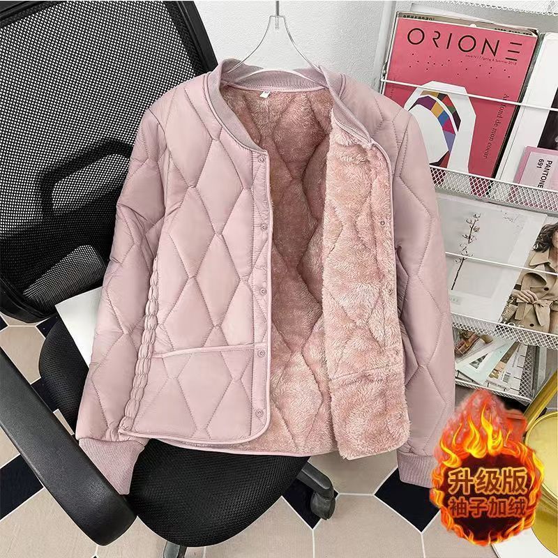 秋冬医护加绒加厚内穿棉服女