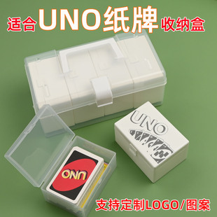 【看这里】透明盒UNO卡牌收纳盒PP材质塑料收纳盒翻盖防尘桌游卡