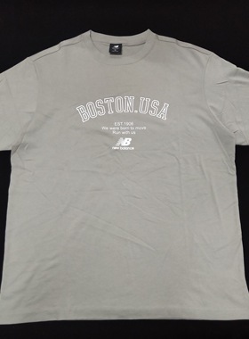 New Balance 男子夏季运动休闲短袖T恤AMT32375-HUS